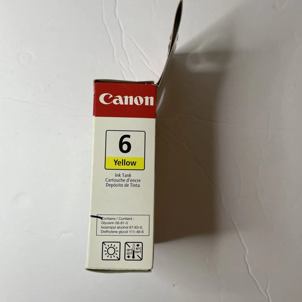 CANON PIXMA Genuine BCI-6Y Yellow Cartridge Ink, Sealed, New, Expired - Image 3 of 4