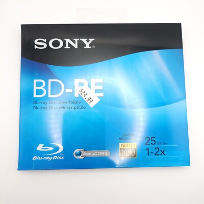 Sony Full HD 1080 Recordable/Rewritable BD-RE 25GB 1-2X | eBay