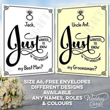 Will you be my Best Man Groomsman Usher damigella d'onore ragazza dei fiori A6