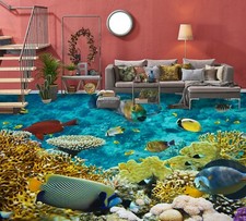3D Coral Fish 14708NA Floor WallPaper Murals Wall Print 5D AJ WALLPAPER AU Fay