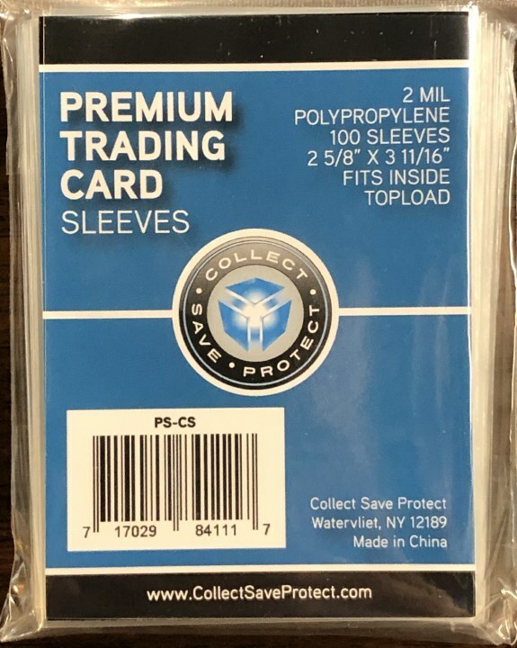 collect save protect premium trading card sleeves Standard Size (200-Pack) guard sleeves designed to shield against creases and dirt CSP Premium Trading Card Sleeves