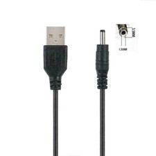 USB A to Small 3.5mm DC Jack Plug Male Power Adapter Cable 5V 1A/2A Black UK