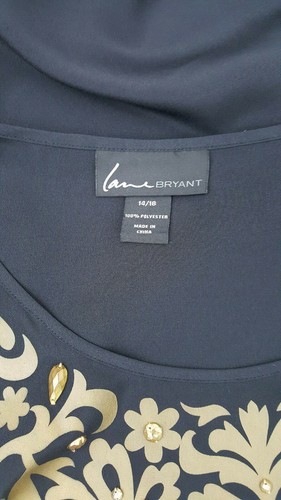 Lane Bryant Blouson Studded Embellished Blouse Size 14/16 - Bild 3 von 6