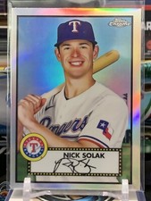 2021 TOPPS CHROME PLATINUM ANNIVERSARY NICK SOLAK 295 TEXAS RANGERS REFRACTOR 7D
