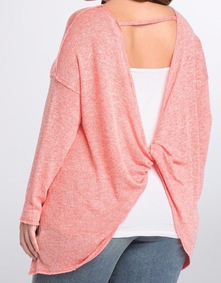 サモア Torrid Twist Back Sweater Coral Size 0X Large 12 0 #56743 | eBay