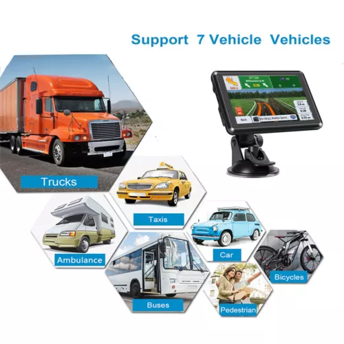 5" 8GB GPS Navigator Car Auto Truck Navigation BTH System Sat Nav Lifetime Map - Bild 12 von 14