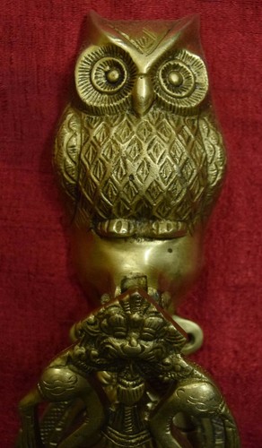 Owl Shape Brass Door Knocker Home Decoration Entryway Gate Bell Gift AK127 - Picture 6 of 9
