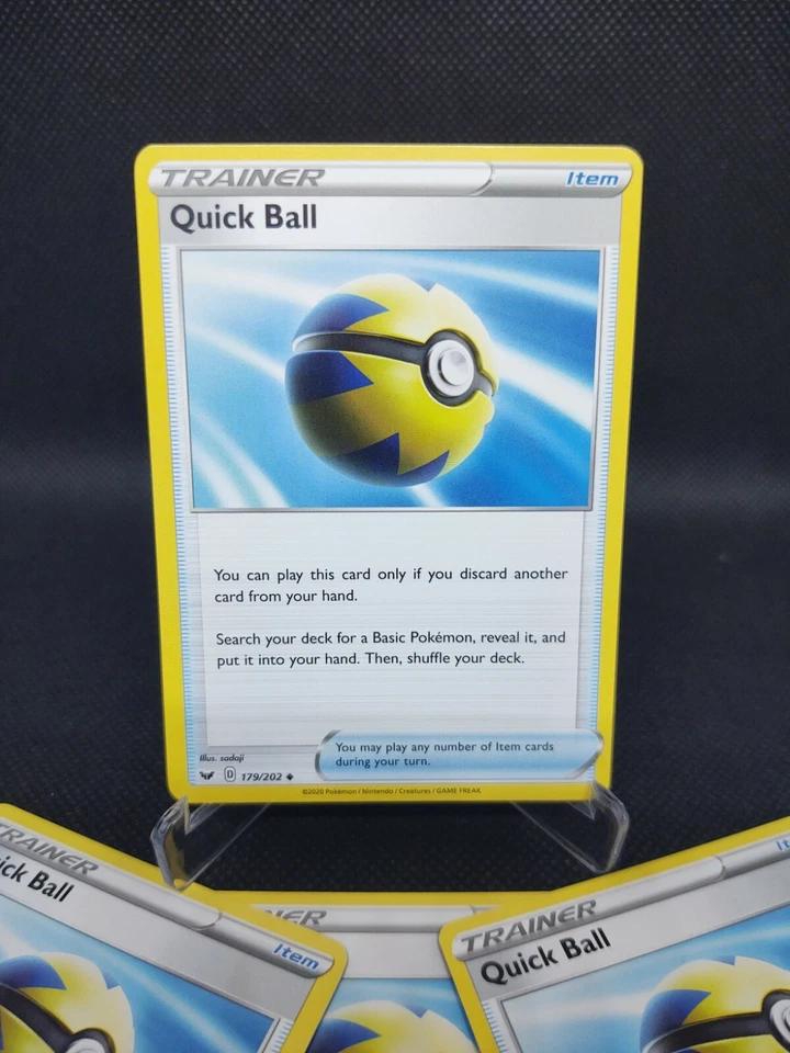 4x Quick Ball [179/202] Uncommon, Sword & Shield, Mint/NM, Pokemon TCG - Image 2 of 2