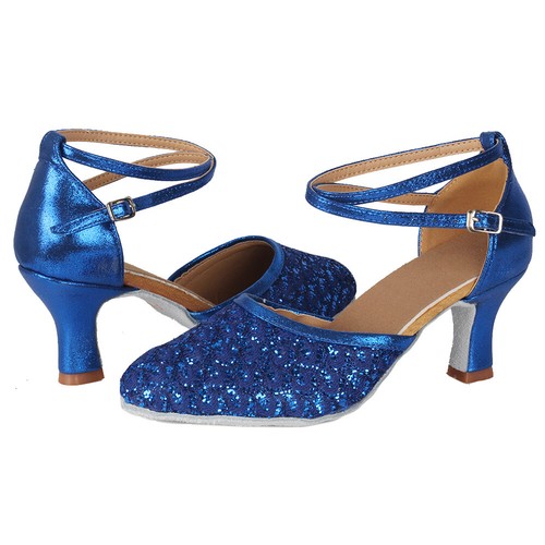 New Arrival Ballroom Latin Dance Shoes Heeled Salsa Dancing Shoes For Women - Picture 6 of 13