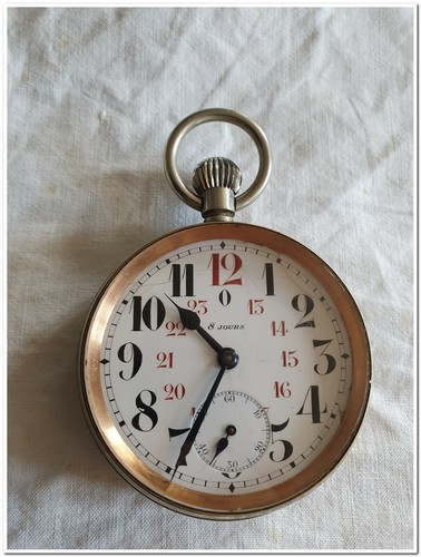 ANTICO OROLOGIO DA TASCHINO 8 GIORNI - UHR - CLOCK | eBay