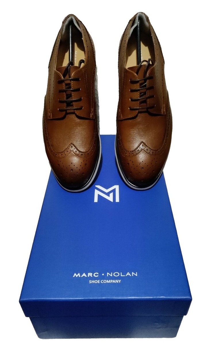 ? MARC NOLAN Jasper Cognac Wingtip Oxfords Dress Shoes Size  display picture 3