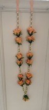 indian bollywood (asian)mini garland for Milni,Hajj peachy orange Roses