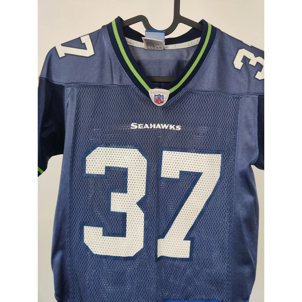 (V) Camiseta Original Seattle Seawawks NFL Reebok Niños Talla S (8) Azul Foto 3 de 4