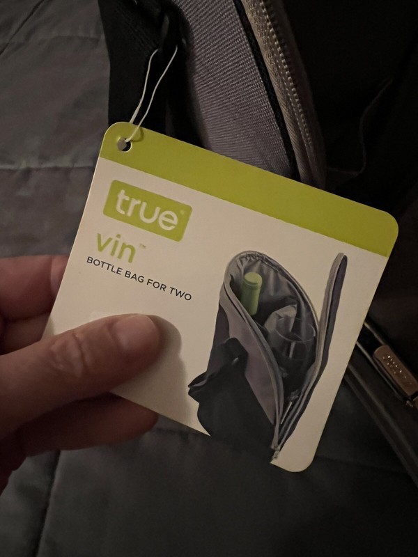 True Vin Bottle Bag For Two Wine Travel, New