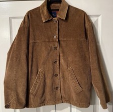 Vintage LIMITED AMERICA Cordurory quilted lined barn jacket Womens M Brown