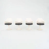 1960s Set of Four Eero Saarinen for Knoll Tulip Pedestal Arm Chairs, Model 150US