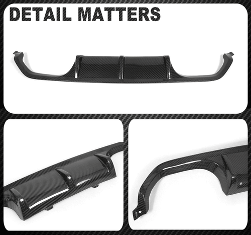 Difusor de carbono difusor trasero para BMW M3 F80 M4 F82 F83 14-19 parachoques alerón - Imagen 11 de 11