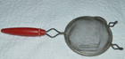 Vintage Red Wood Handle Strainer 10-3/4" and Wooden Handle Corkscrew with Bell — photo 5