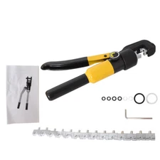 6 Mt Hydraulic Crimper Crimping Tool Wire Battery Cable Lug Terminal W/ 8 Dies