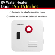 15'' x 15'' RV Water Heaters Door White For Suburban 4/6 Gallon Galvanized Steel