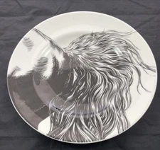 Royal Crown Derby Equus White And Black Horse Tail  Plate 9 1/4"