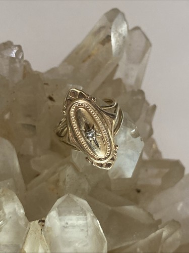 14K Star Of Bethlehem Antique Gold Ring 7.25 6.3 Grams