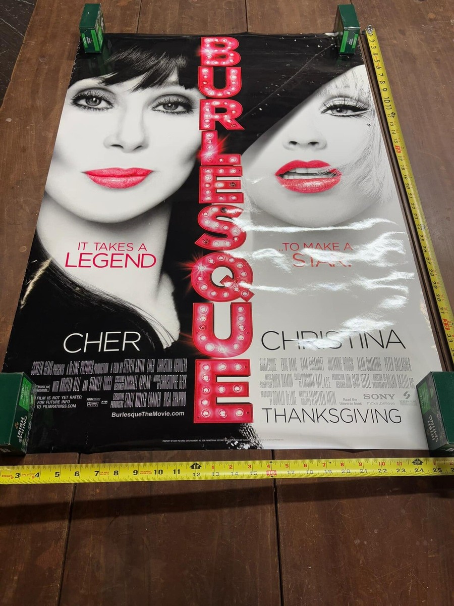 Burlesque Movie Poster 24inx36in takes a legend to make a star | eBay