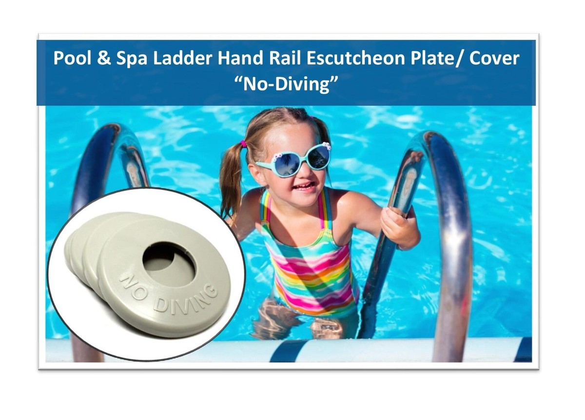 JSP Manufacturing Pool & Spa Ladder Escutcheon Plate Cover – Replaces Hayward SP1041 – No Diving Style