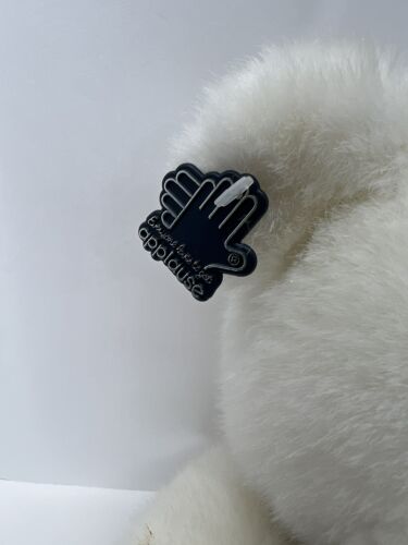 Vintage Applause 1987 Hershey Kiss White Teddy Bear 10" Stuffed Plush Toy - Picture 14 of 14