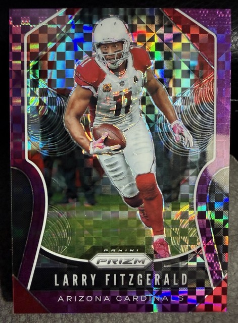 2019 Panini Prizm #231 LARRY FITZGERALD Purple Power 01/49 Bookend! NFL HOF