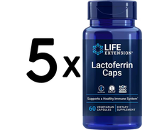 5 X Life Extension Lactoferrin Caps - 60 Caps (966,63 Eur/Kg)