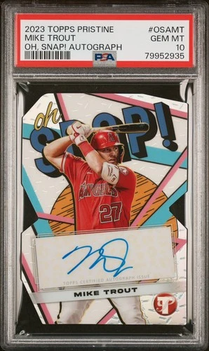 2023 Topps Pristine Baseball Mike Trout Oh Snap Auto #OSA-MT - PSA 10 🔥