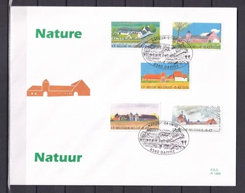 [LG78423] Belgium N°3017/3021FDC Architecture First Day Cover COB € 13,00 SUPERB