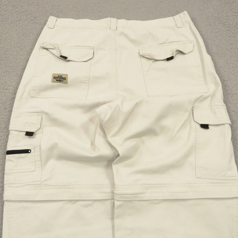 Baggy Cargo Pants Mens 38 Y2K Skater Grunge Paratrooper Raver Wide Pipes LEE VTG - Image 3 of 4