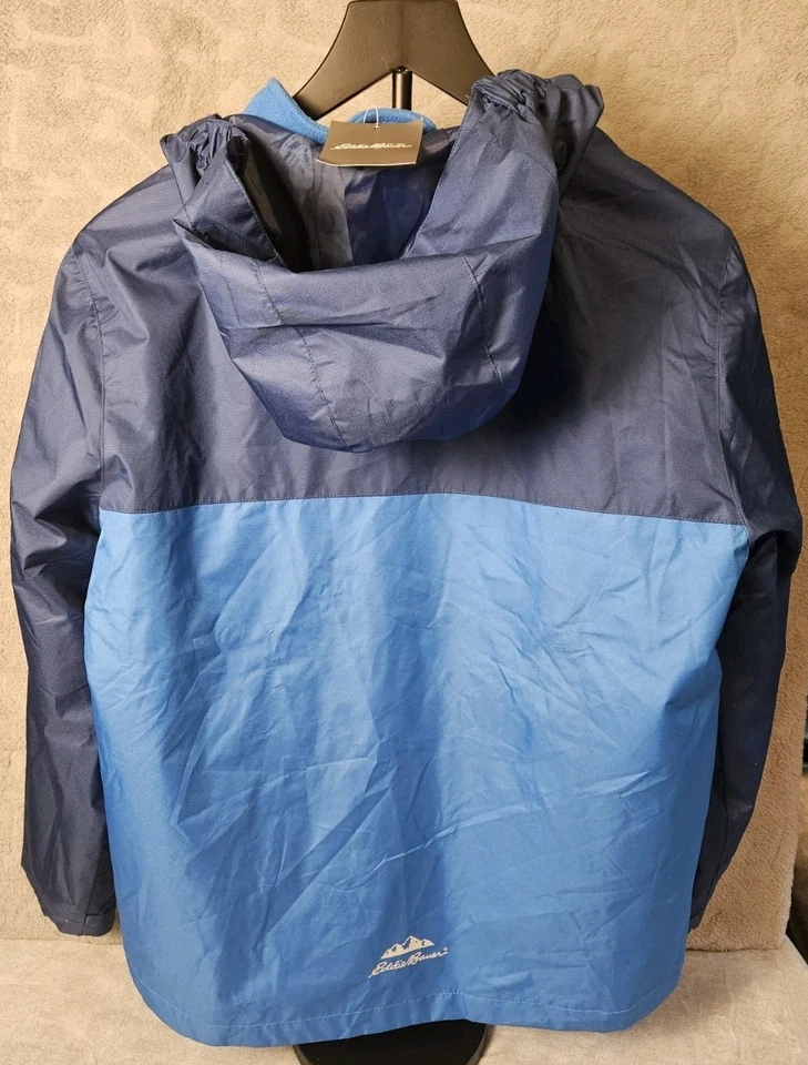 Chaqueta Eddie Bauer Kids XL 16 3 en 1 Impermeable Shell Polar Nueva con Etiquetas Azul Foto 3 de 4