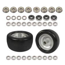 2 Pack Flat Free Tire And Wheel 11x6.00-5 Solid Rubbe For Riding Lawn Mower Tire