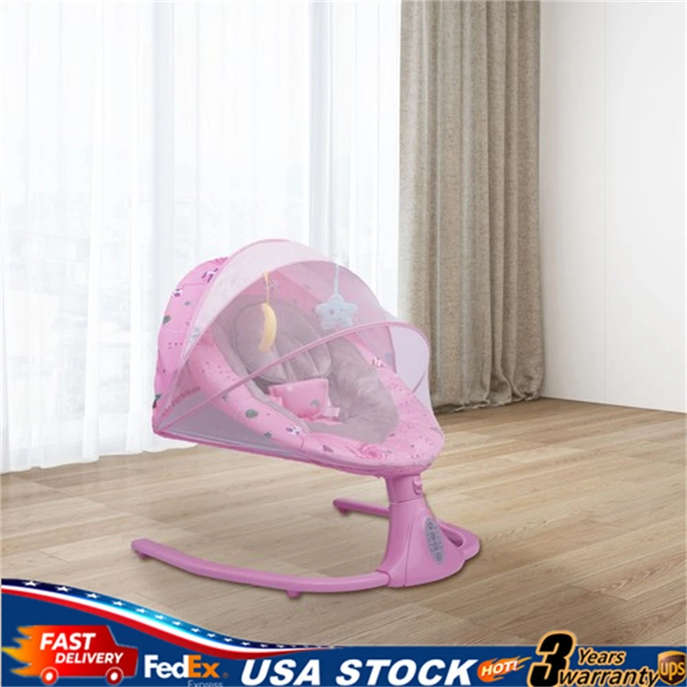 Baby Swing Electric Bluetooth Infants Bouncer 4 Swing Modes with Remote Control