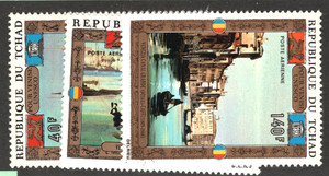 1972 Republique Du TChad CHAD Sc# C127-29. Architecture, Canal Boat. MH Est$6.50