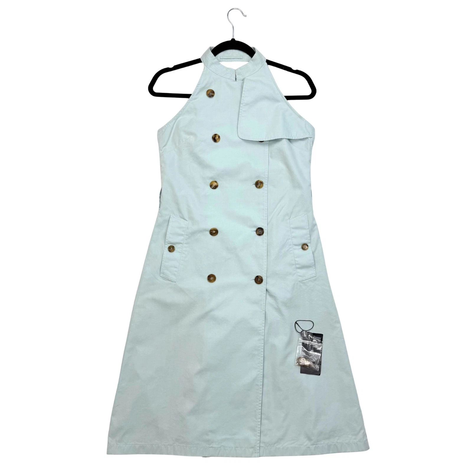 Abito trench Burberry London Italia vintage anni 2000 US 8 Tuxford aperto dietro come nuovo