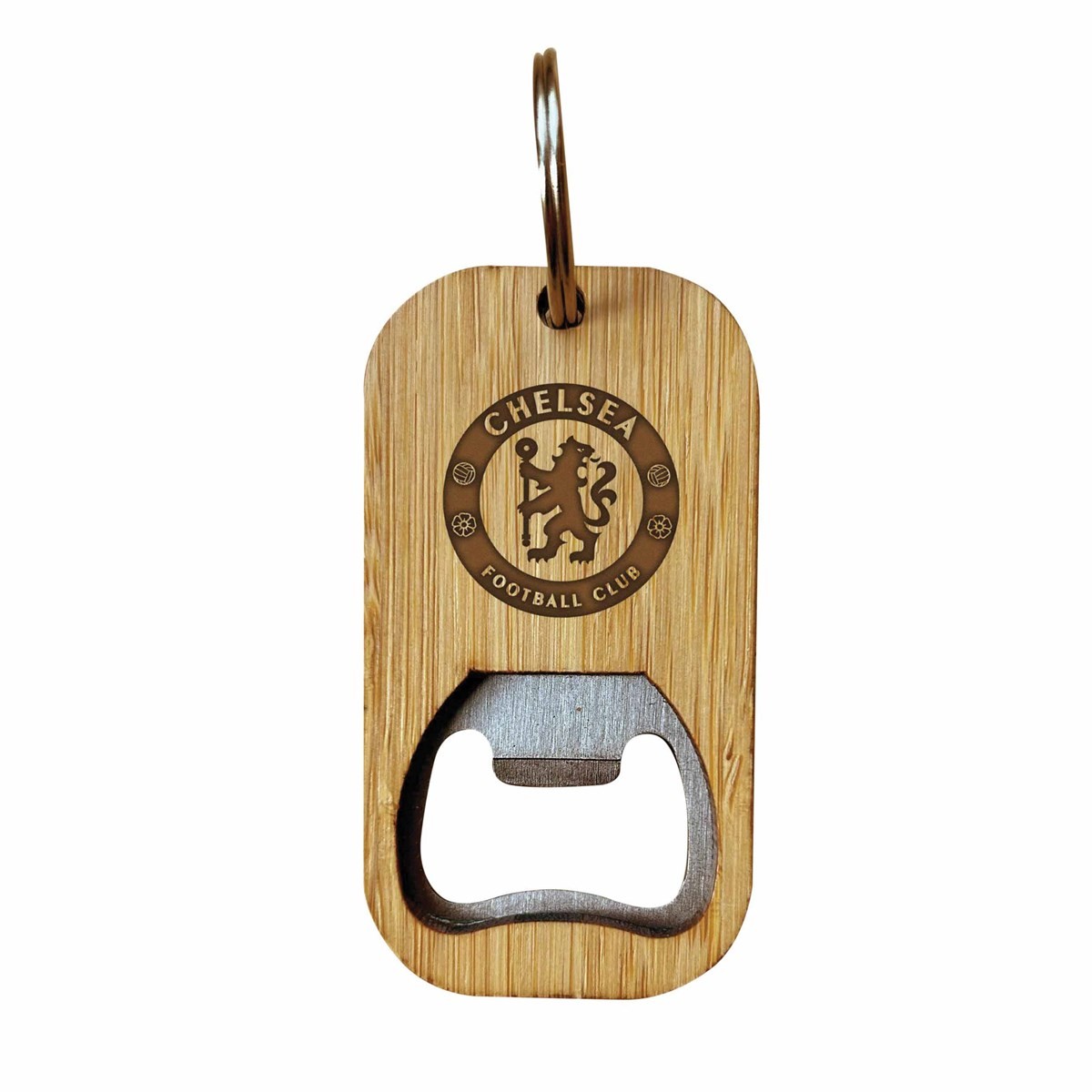 Chelsea FC Bamboo Keyring Bottle Opener, Keyrings, Sports, Gift