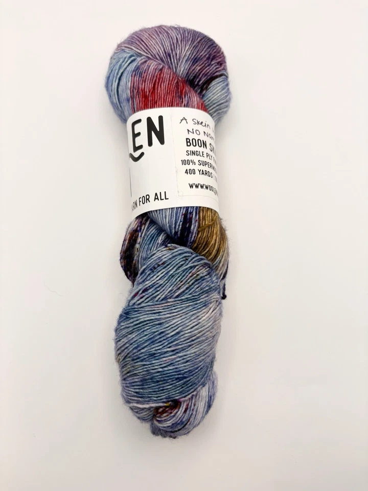 Woolen Boon 100% 美利奴 Superwash 羊毛手指 400 码“A Skein Has No Name” — 第 2/4 张图片