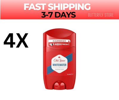  SCHNELLER VERSAND  4X Old Spice Whitewater Deodorant 24 Stunden Stick 50 ml