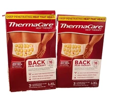 ThermaCare Lower Back & Hip Heatwraps Hot Wrap L-XL 2 Boxes (6 Wraps) Exp 12/27