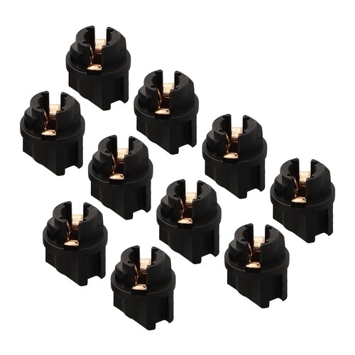 Bulb Holders Light Holder Lamp Holder Lock Socket Socket T5 10pcs Black Car - Picture 7 of 12