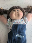 Cabbage Patch Kids Doll Signed Xavier Roberts Brown Yarn Hair