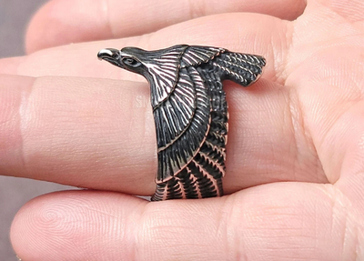 Flying Eagle Ring Stainless Steel Bird Punk Silver Color Vintage