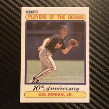 1990 Fleer - Players of the Decade 10th Anniversary Cal Ripken Jr #624