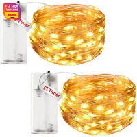 Lichterkette 3M 30 Led Batteriebetrieben Kupferdraht Wasserdicht Warmweiß Deko