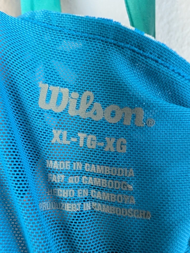 Women’s Wilson Tennis Built in Bra Blue White Guts & Glamour Dress XL Preppy 164 - Image 3 of 4