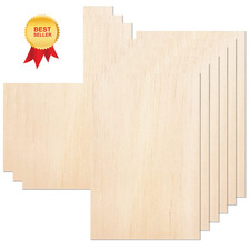 MUXGOA 20 Pcs Wood Sheets,Unfinished Balsa 100x150x2mm-balsa, wooden brown 